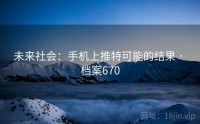 未来社会：手机上推特可能的结果 · 档案670