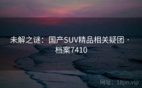 未解之谜：国产SUV精品相关疑团 · 档案7410