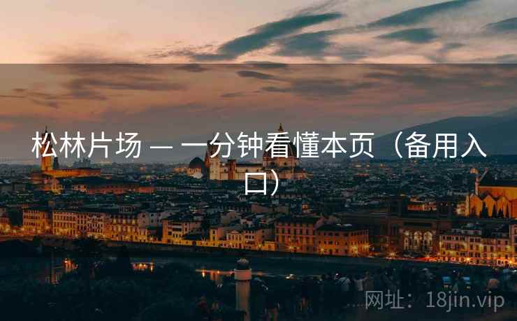 松林片场 — 一分钟看懂本页(备用入口) 松林片场 — 一分钟看懂本页(备用入口)